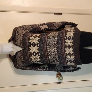 High Sierra 1/4 Zip Vintage 80's Snowflake Sweater Size M Mens Unisex Ramie/Wool